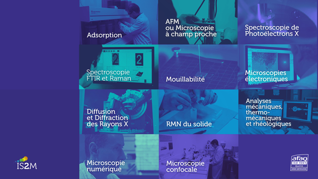 Exemples de moyens de caractérisation accessibles via l'IS2M
